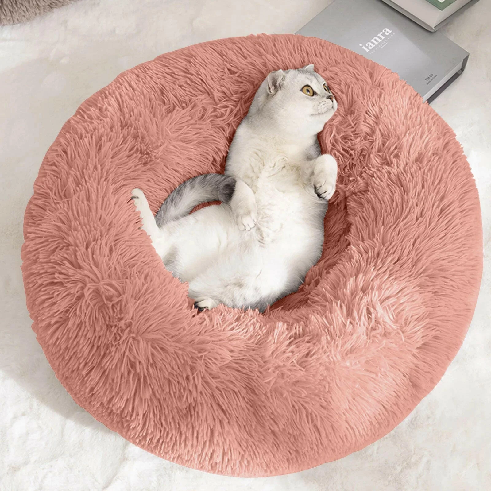 Round Calming Pet Bed - Image 2