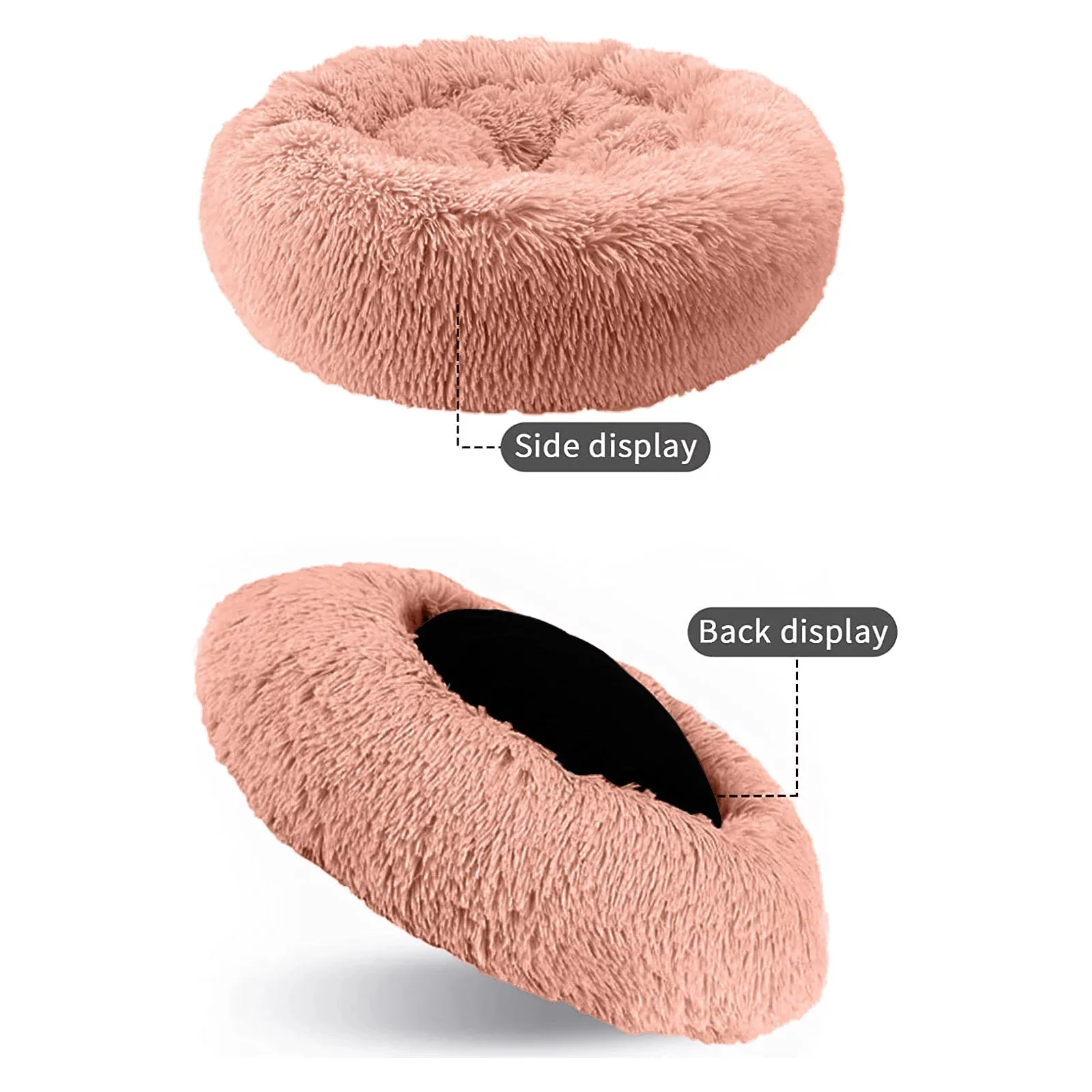 Round Calming Pet Bed - Image 7