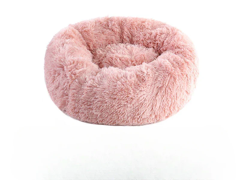 Round pet bed for anxious pets - Plush and calming - Image 10