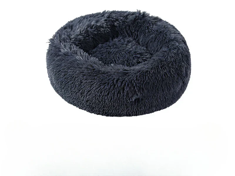 Round pet bed for anxious pets - Plush and calming - Image 8