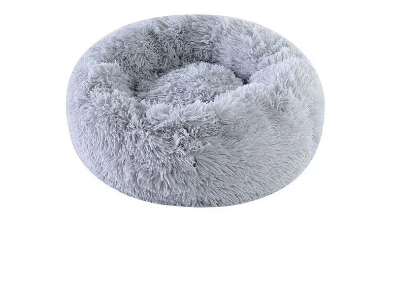Round pet bed for anxious pets - Plush and calming - Image 9