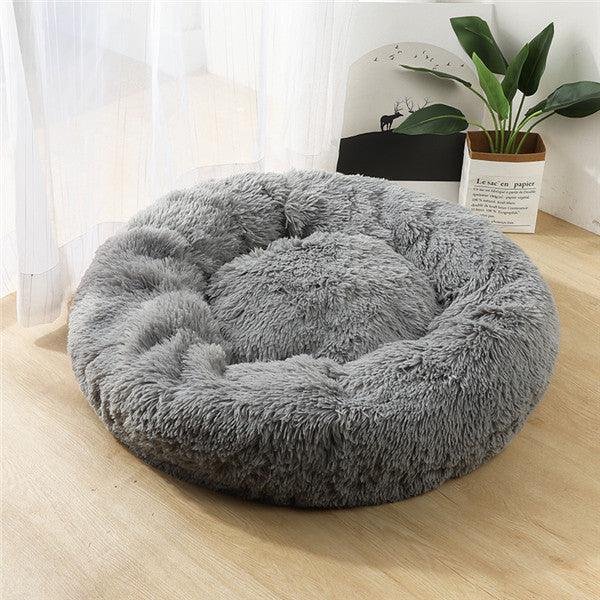 Round Small Dog Plush Bed - Image 2