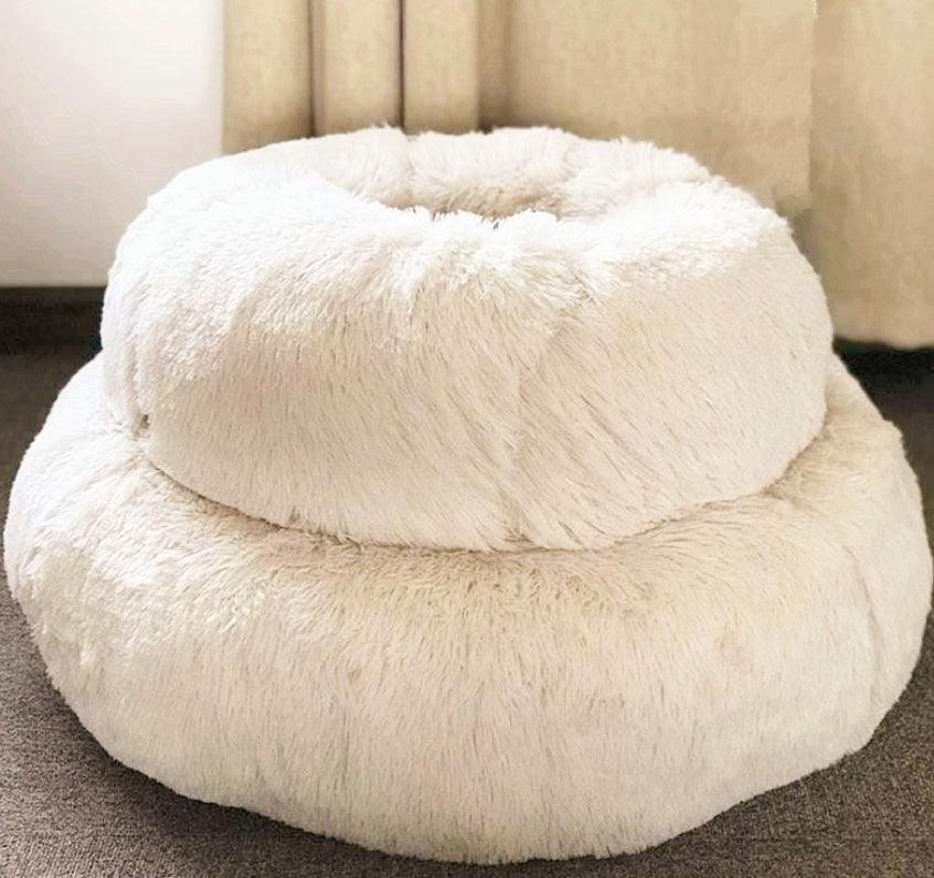 Round Small Dog Plush Bed - Image 5