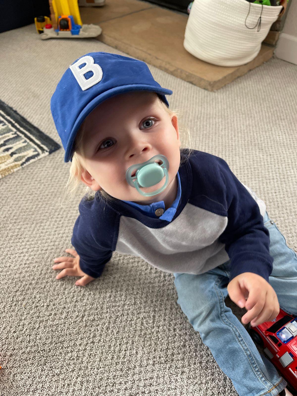 Royal Blue Letter Baseball Hat - Image 5