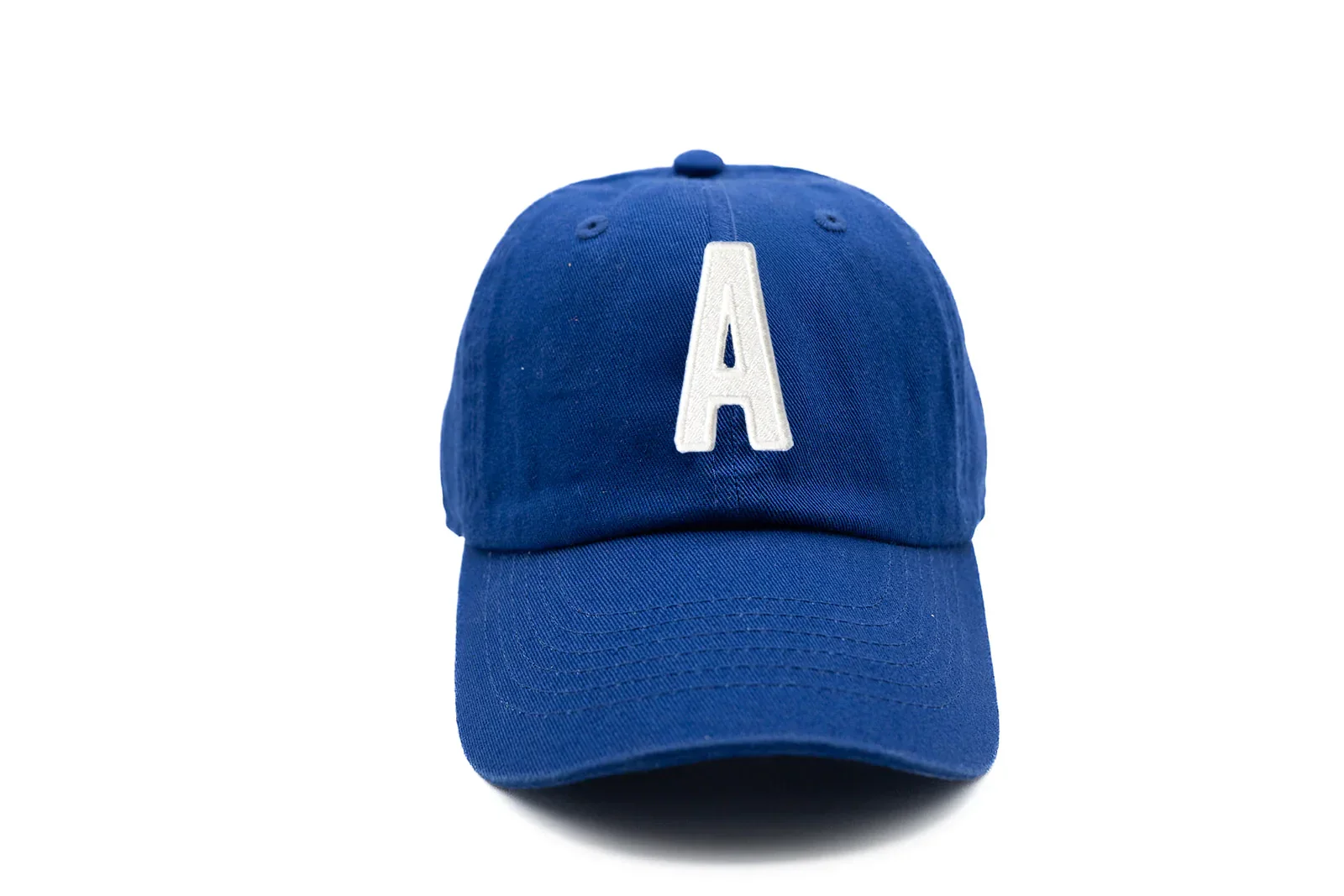 Royal Blue Letter Baseball Hat - Image 7