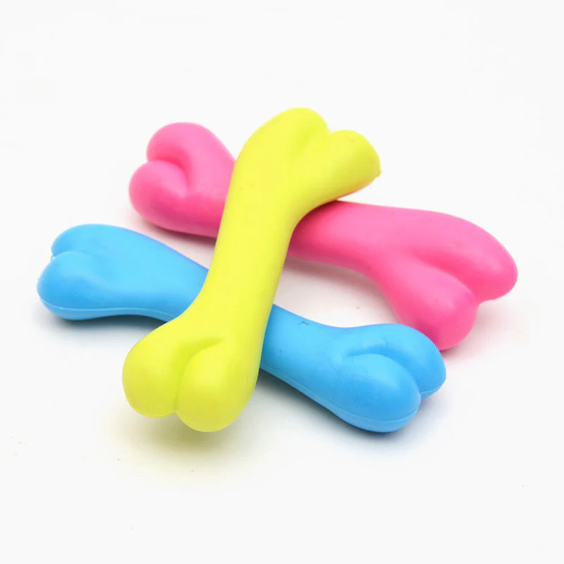 Rubber Bite Resistant Dog Bone Toy - Image 2