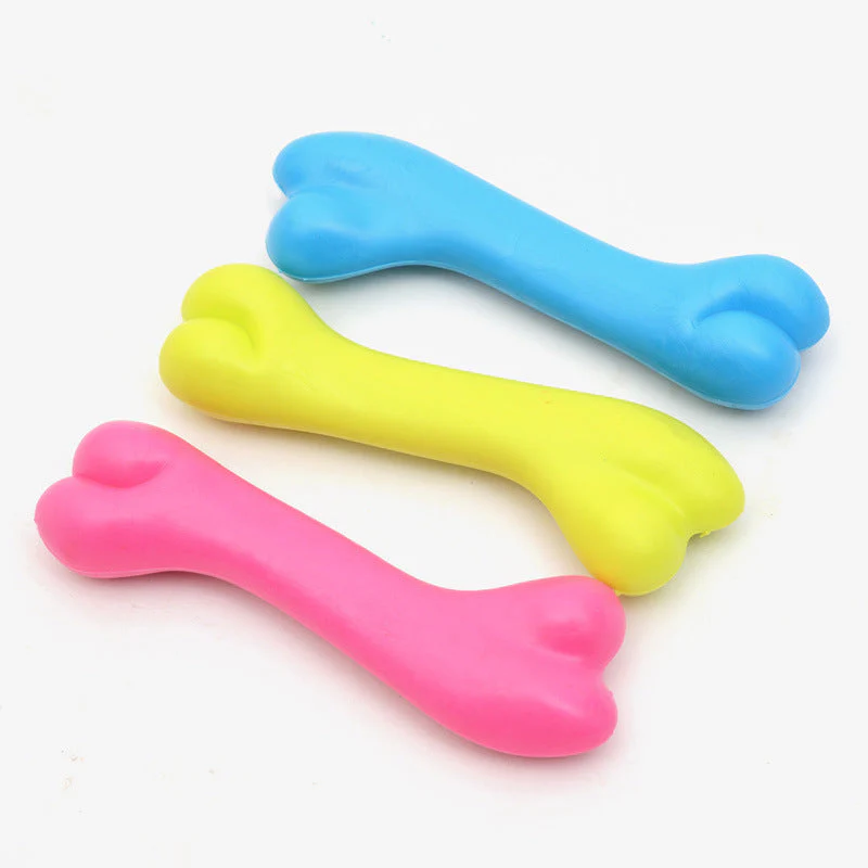 Rubber Bite Resistant Dog Bone Toy - Image 4