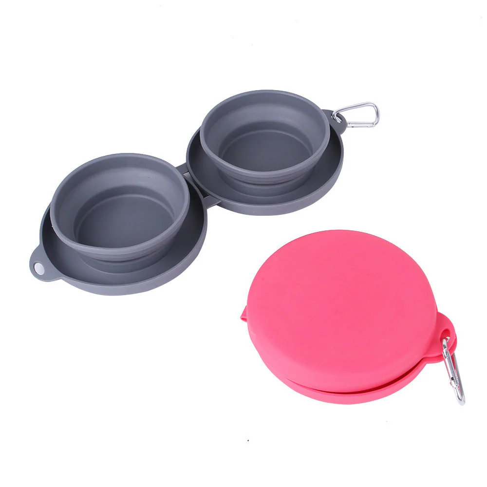 Rubber Foldable Pet Double Bowl - Image 8