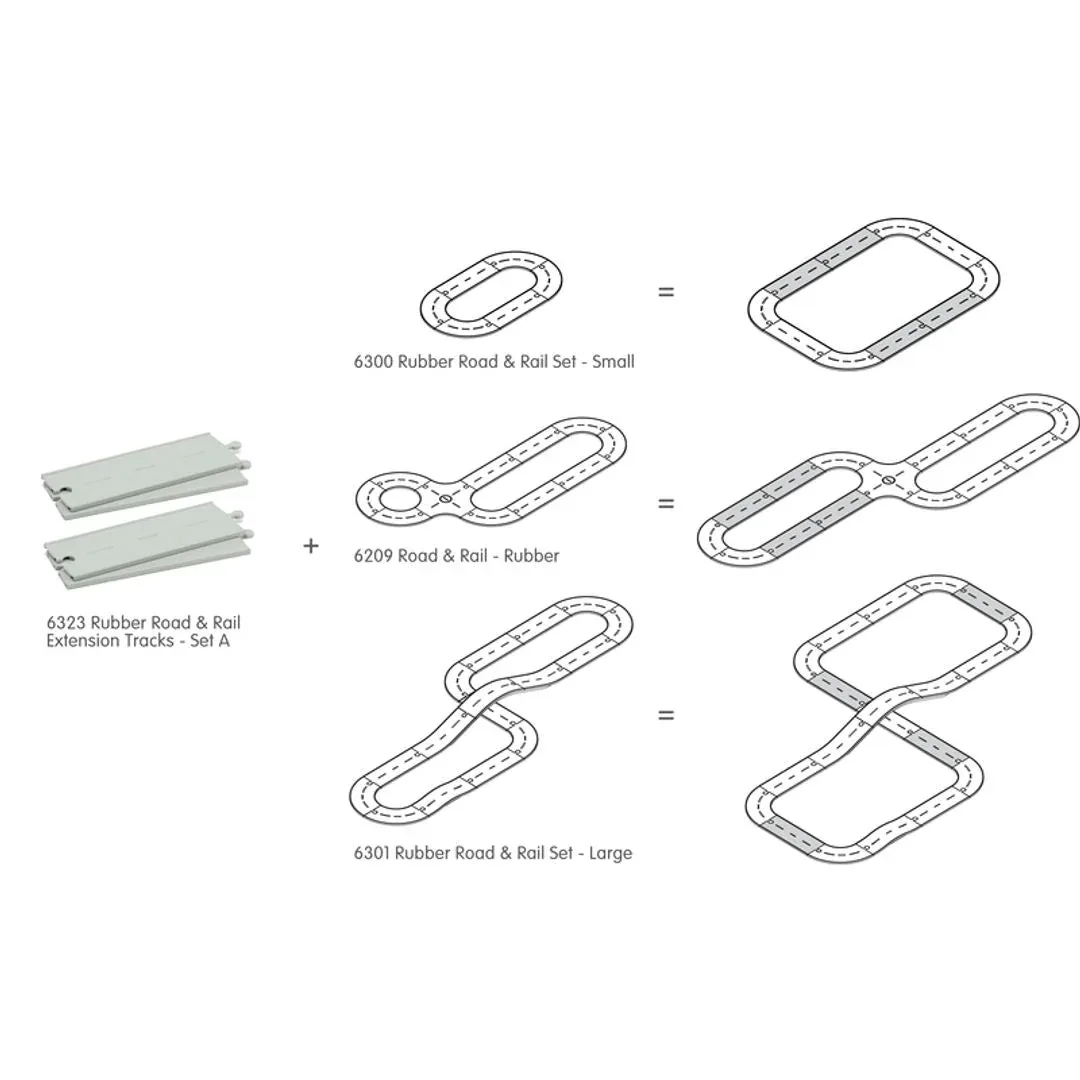 Rubber Road & Rail Expansion Tracks - Set A - Image 3