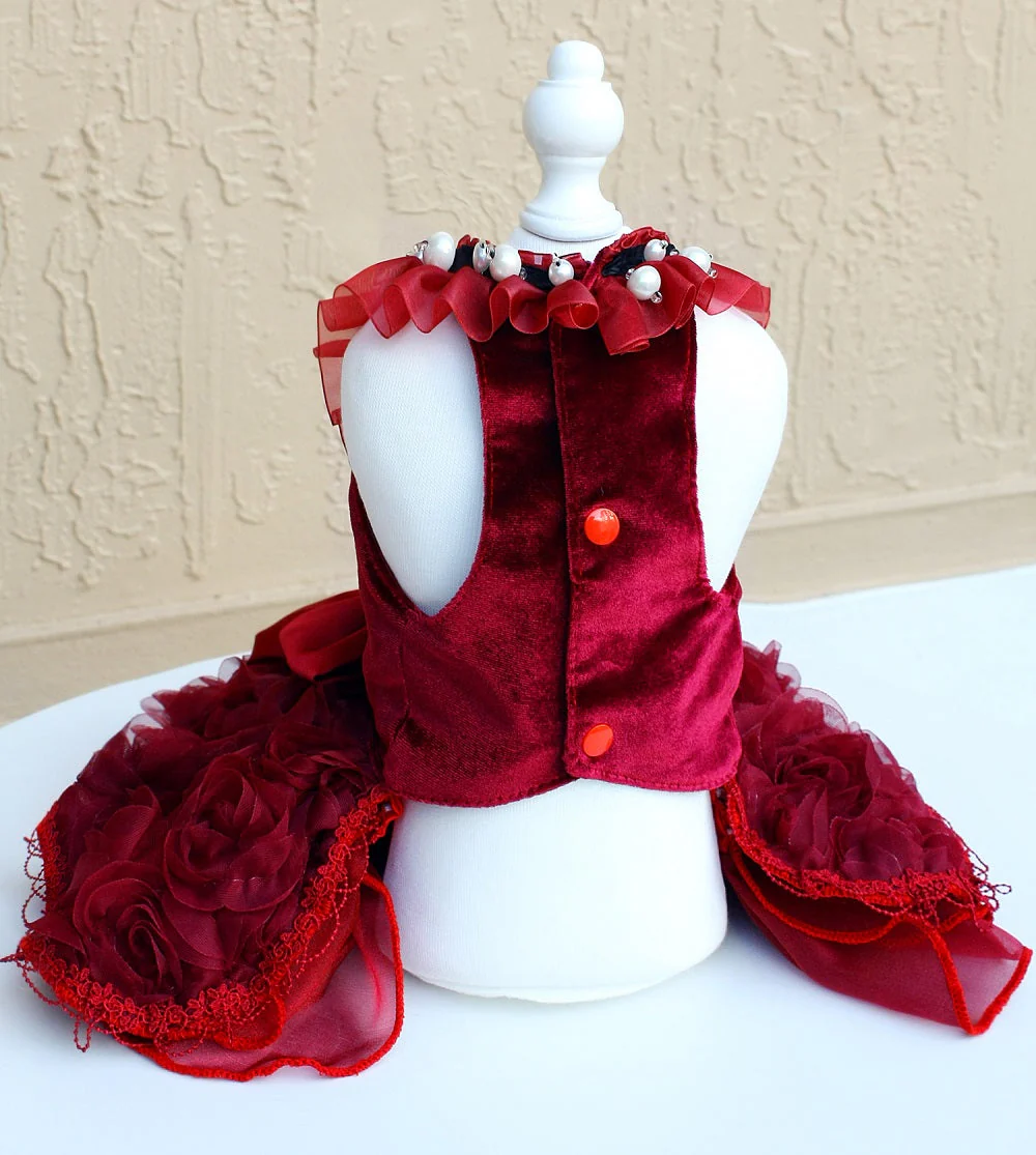 Ruby Rosette Pet Dress - Image 4