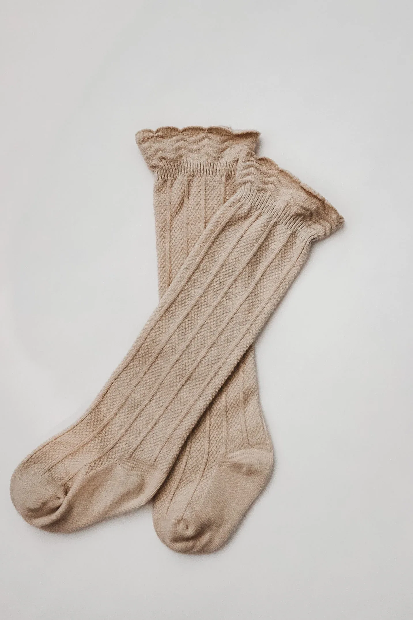 Ruffle Cotton Knee High Socks - Image 12