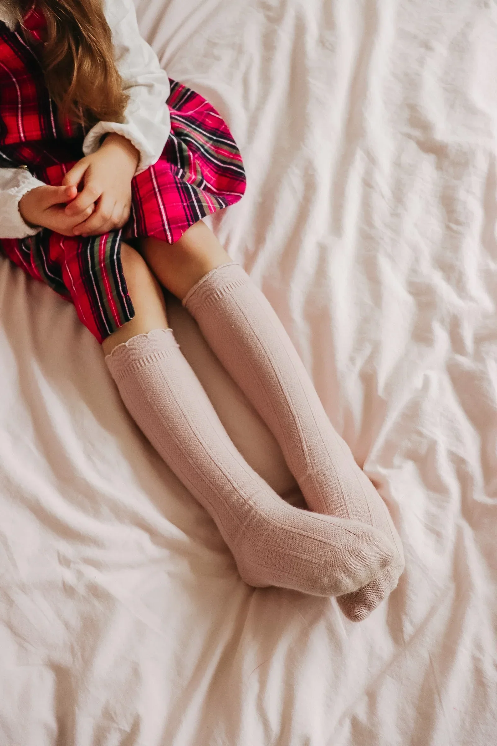 Ruffle Cotton Knee High Socks - Image 2