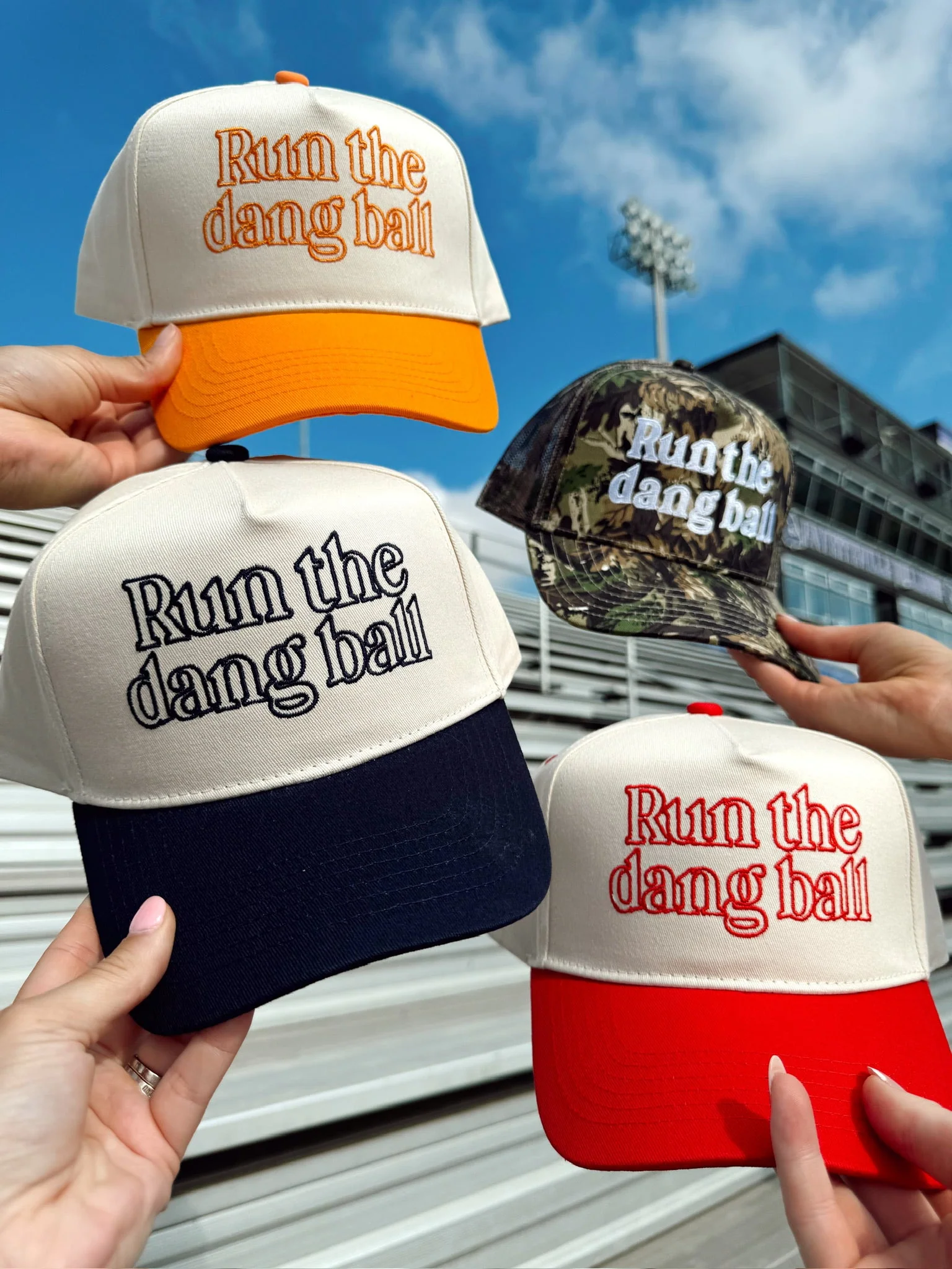 Run The Dang Ball Vintage Trucker Hat - Image 5