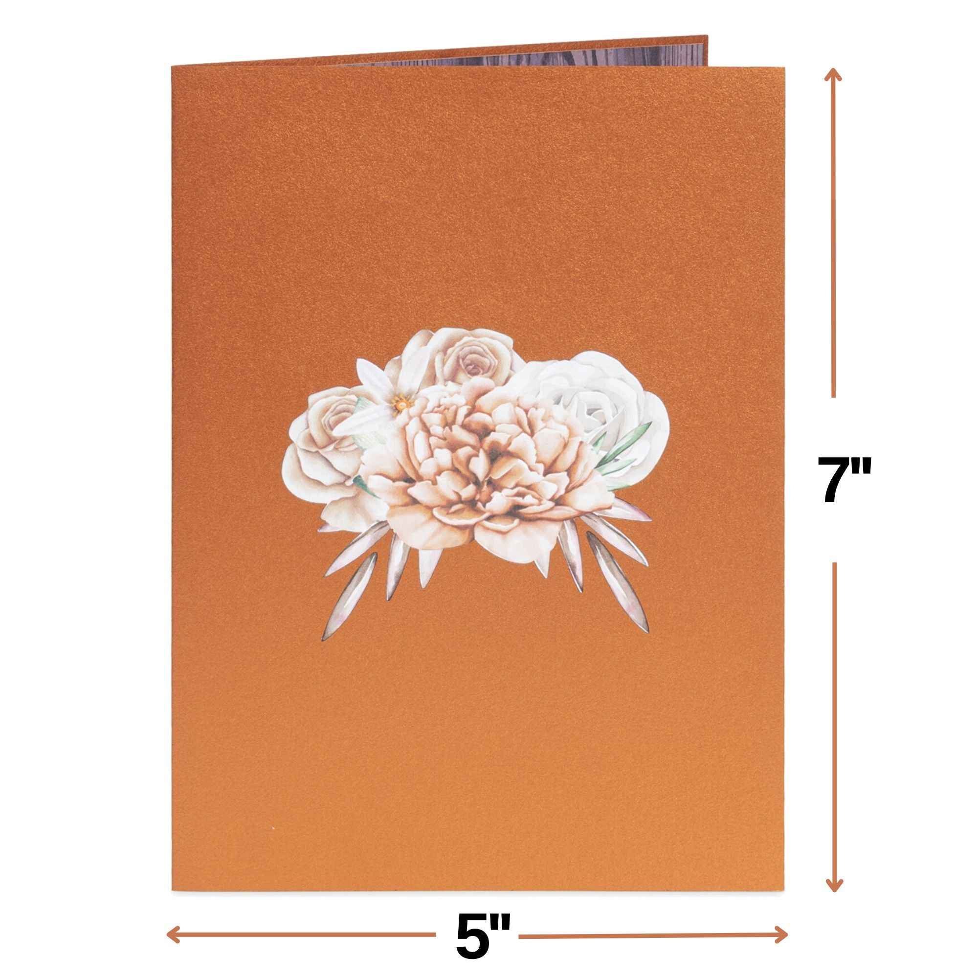 Rustic Flower Basket Pop Up Card - Image 2