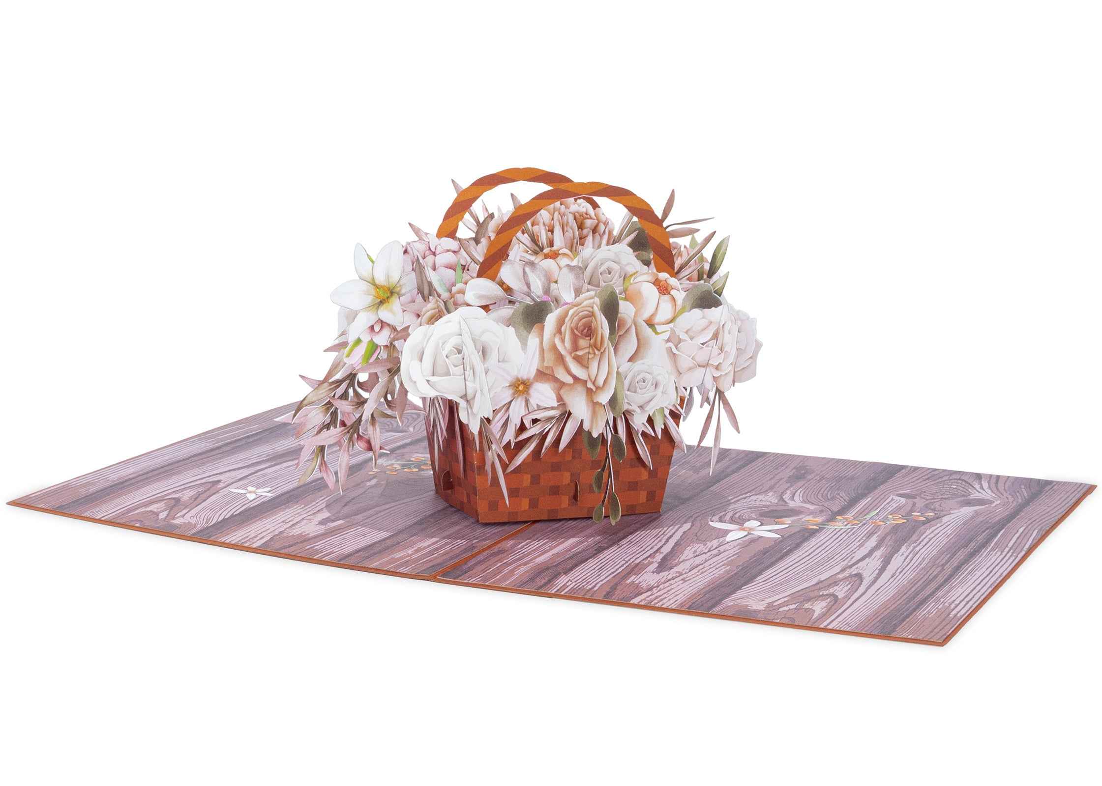 Rustic Flower Basket Pop Up Card - Image 6