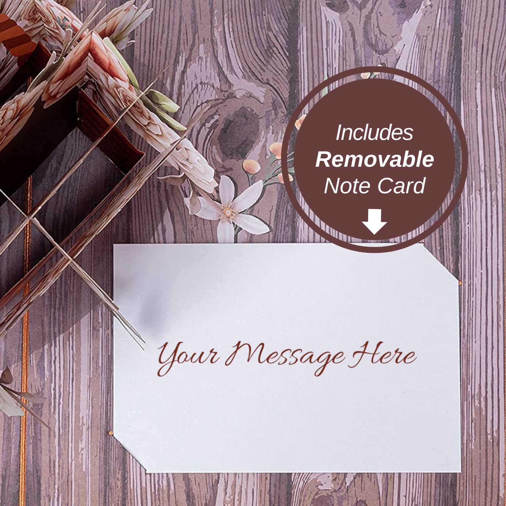Rustic Flower Basket Pop Up Card - Image 7