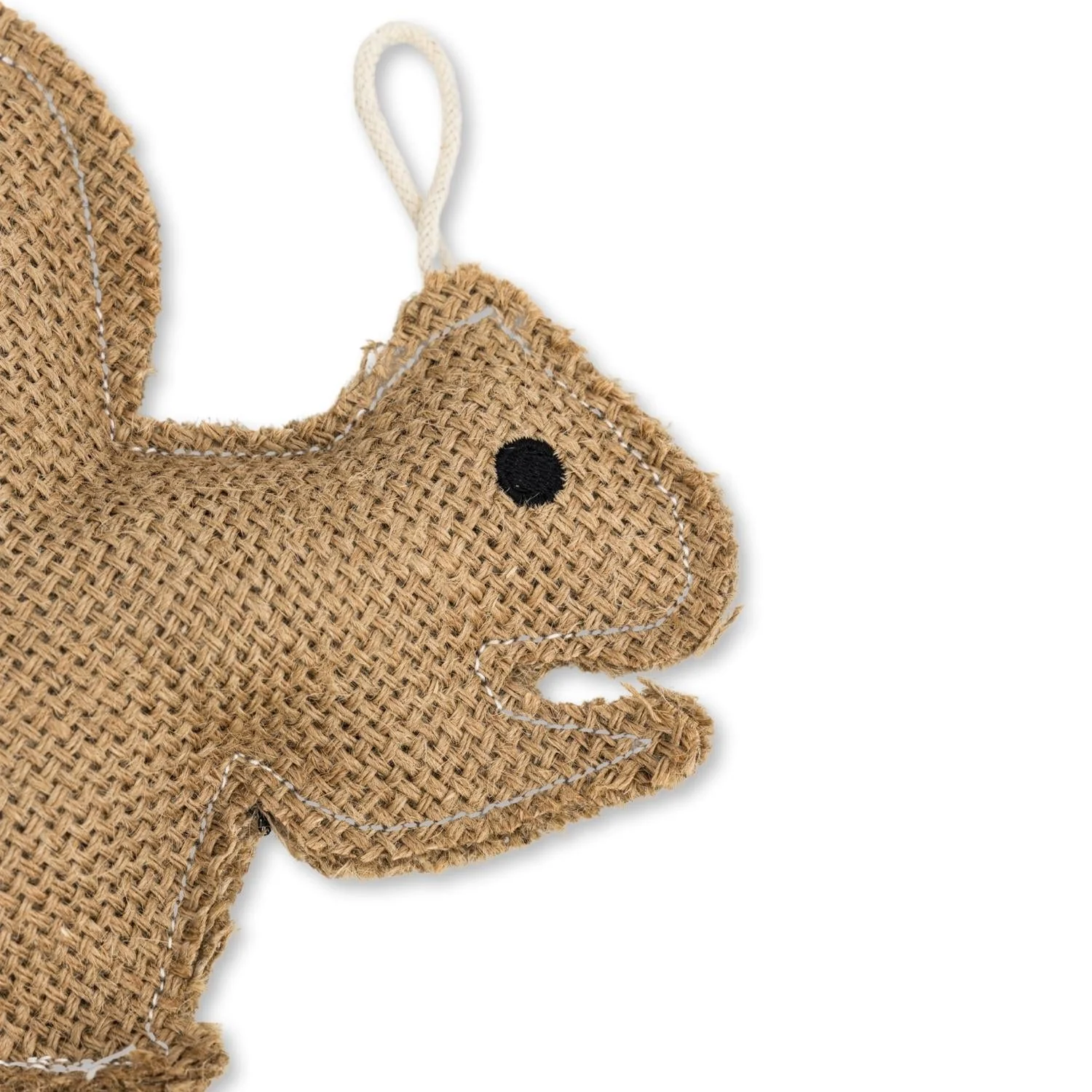 Rustic Jute Squirrel Dog Chew Toy – Non-Toxic & Safe, Soft & Gentle - Image 3