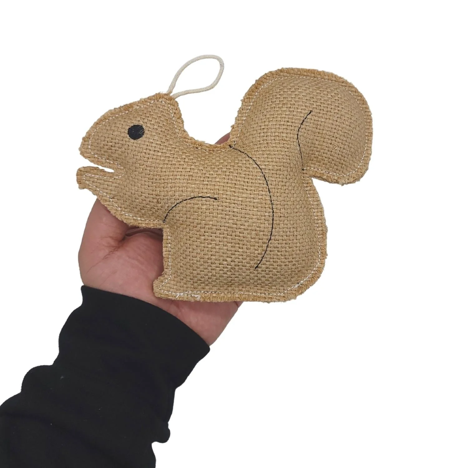 Rustic Jute Squirrel Dog Chew Toy – Non-Toxic & Safe, Soft & Gentle - Image 5