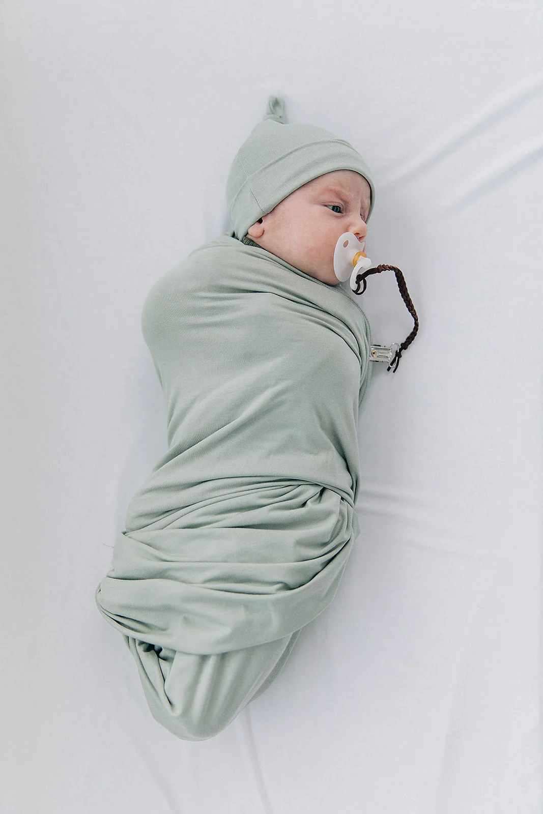 Sage Bamboo Newborn Knot Hat - Image 2