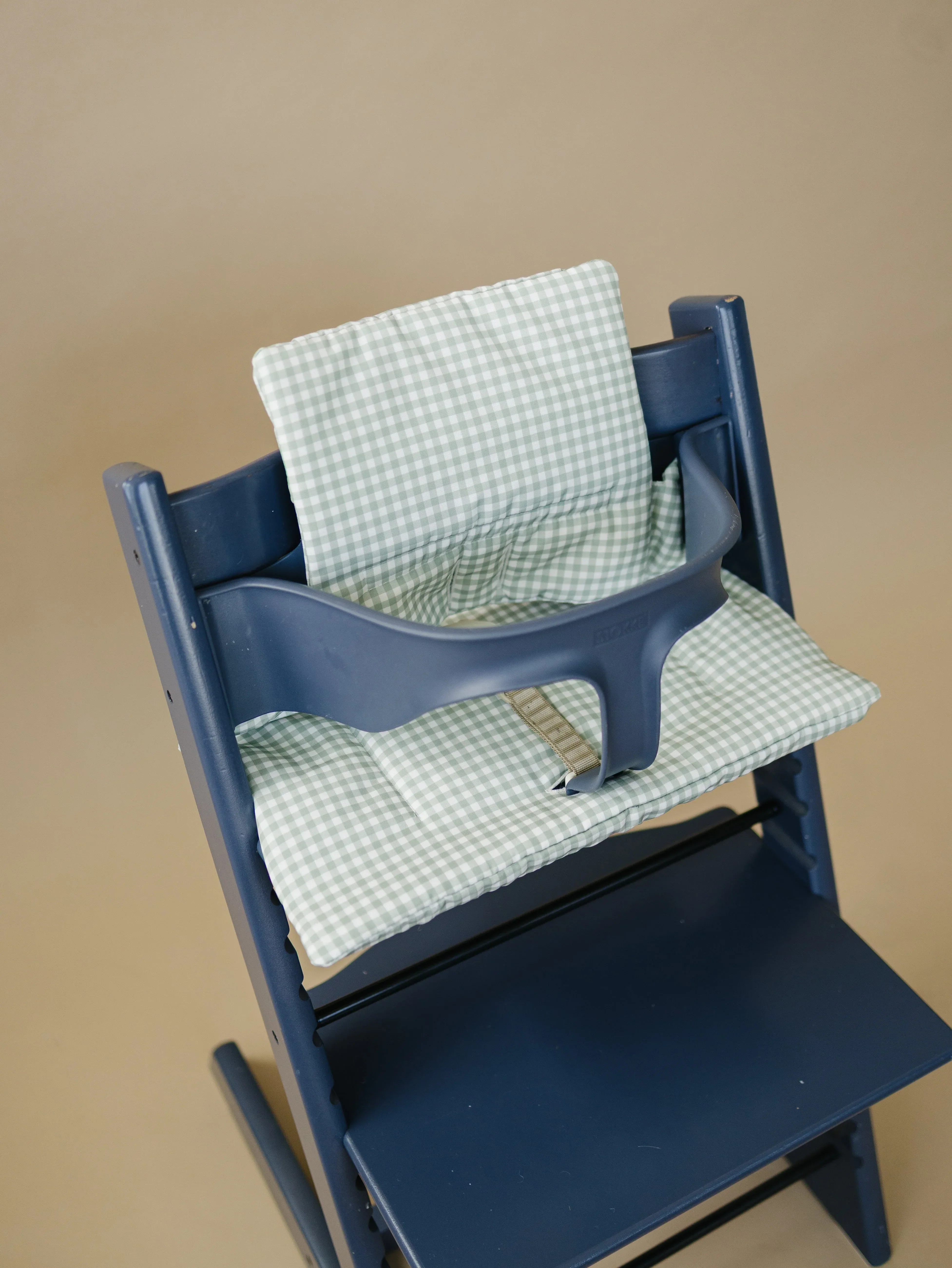 Sage Green Gingham Cushion for the Stokke Tripp Trapp Highchair - Image 2