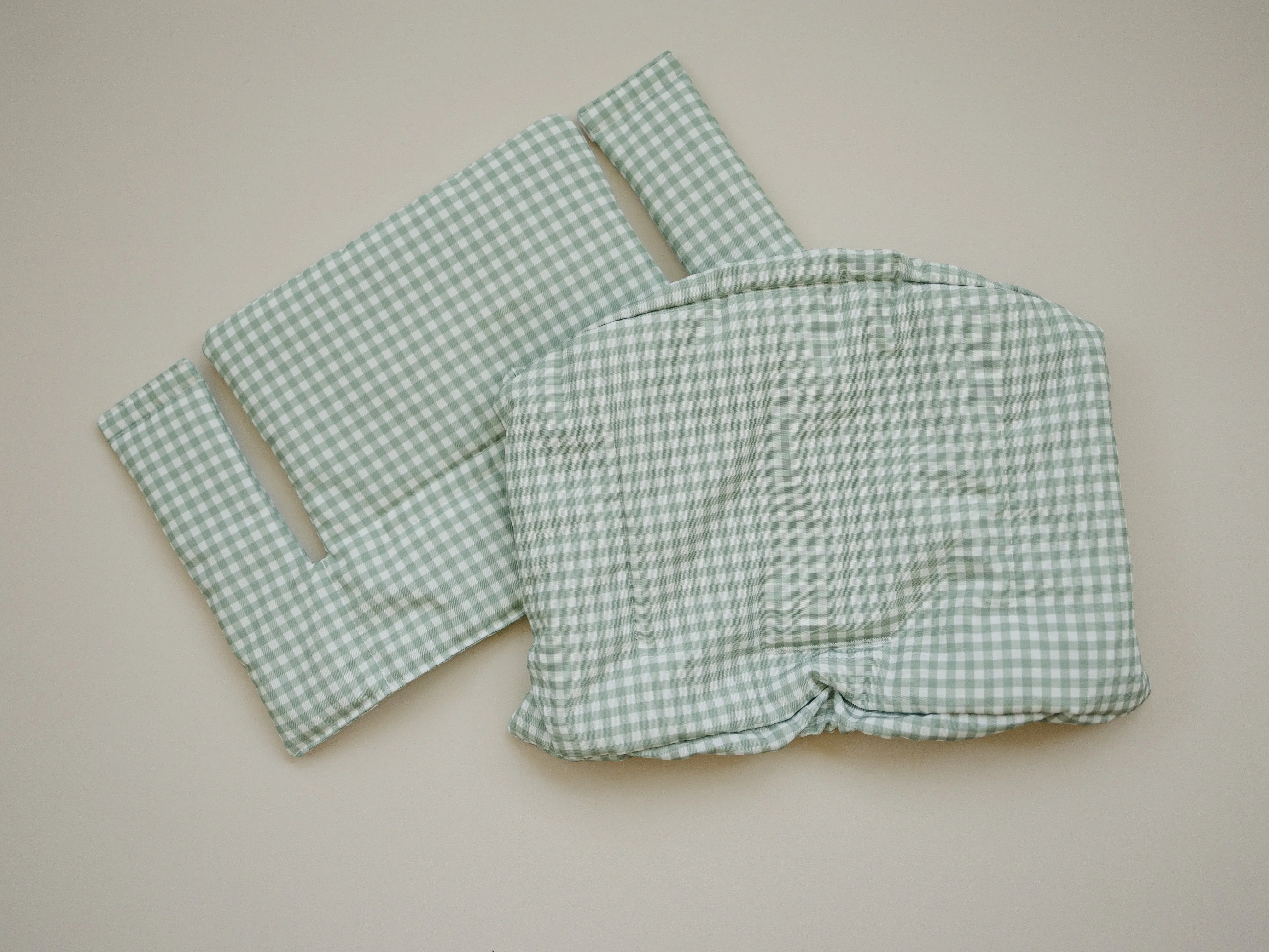 Sage Green Gingham Cushion for the Stokke Tripp Trapp Highchair - Image 3