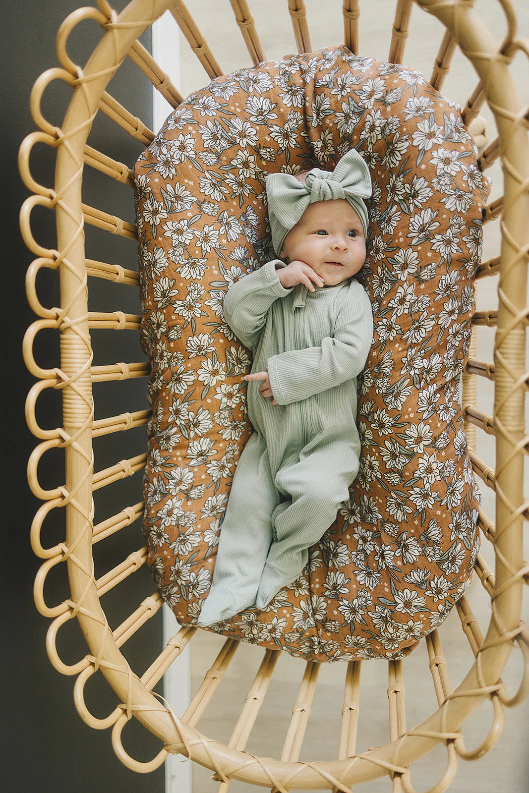 Sage Organic Cotton Ribbed Head Wrap - Image 2