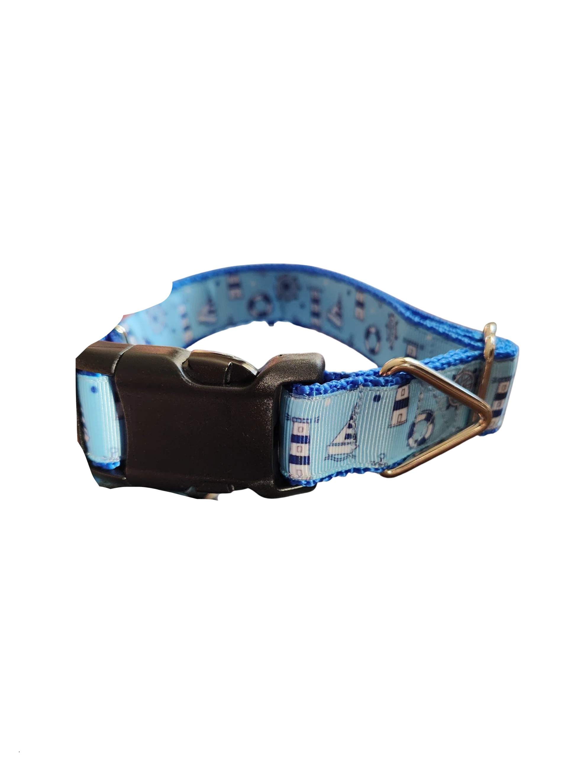 Sail The Coast Nylon Dog Collar - Image 2
