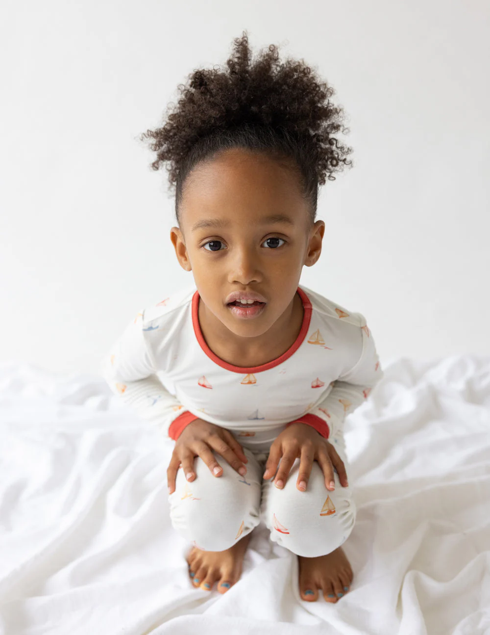 Sailboat Bamboo Kids Pajama Set - Image 3