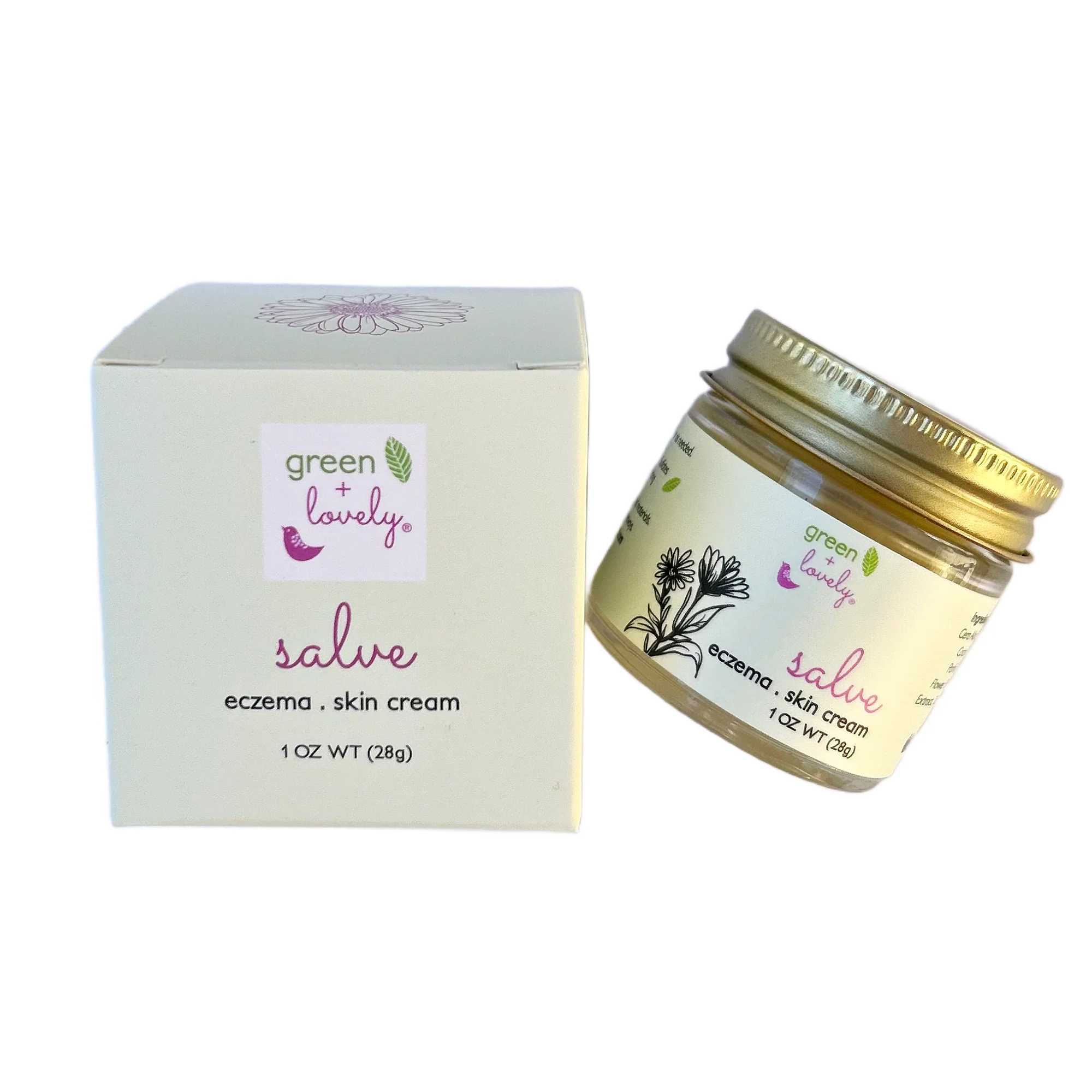 Salve with added Comfrey, Healing, Organic Skin Cream {glass} - Image 2