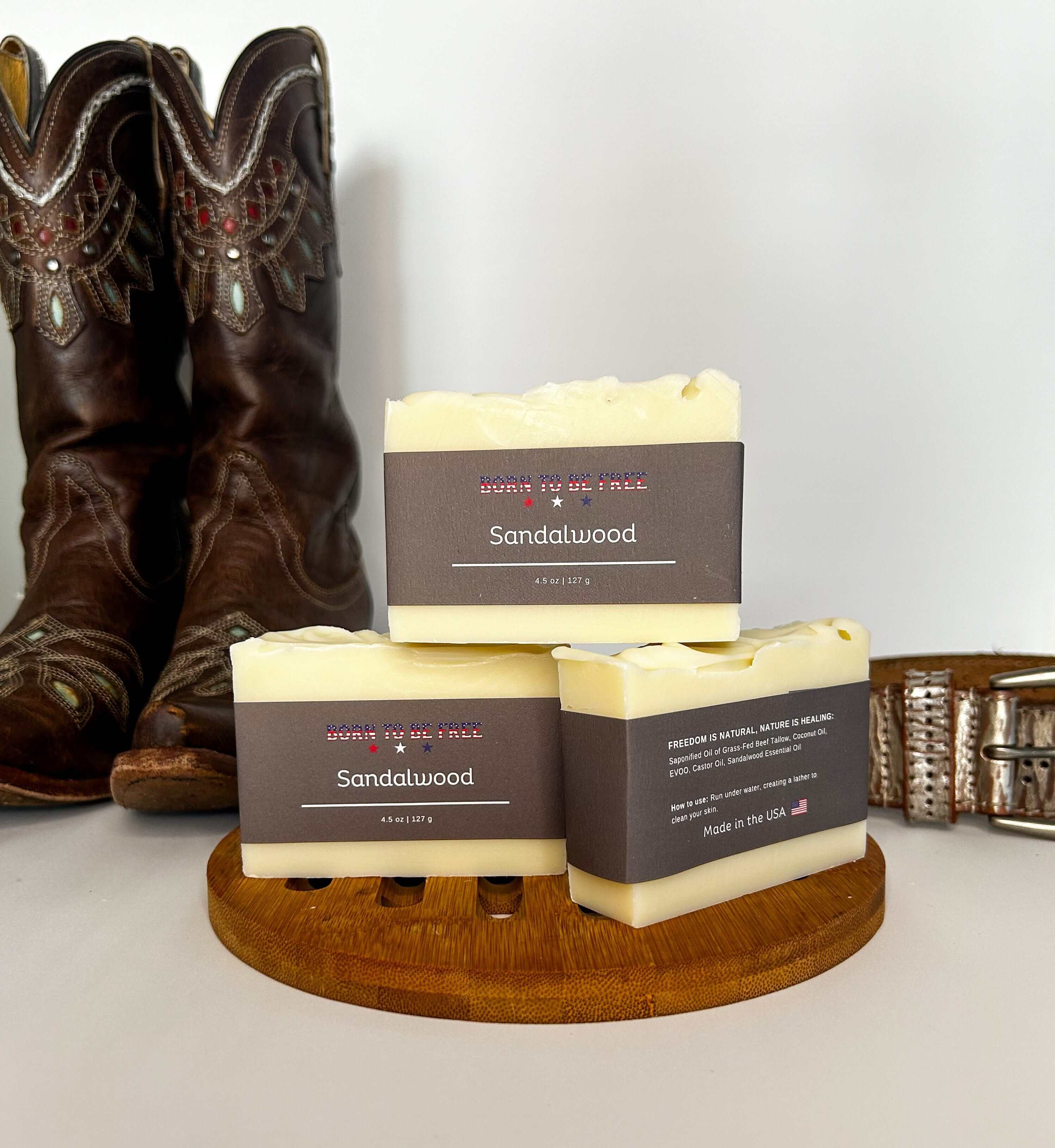 Sandalwood Tallow Soap Bar - Image 4