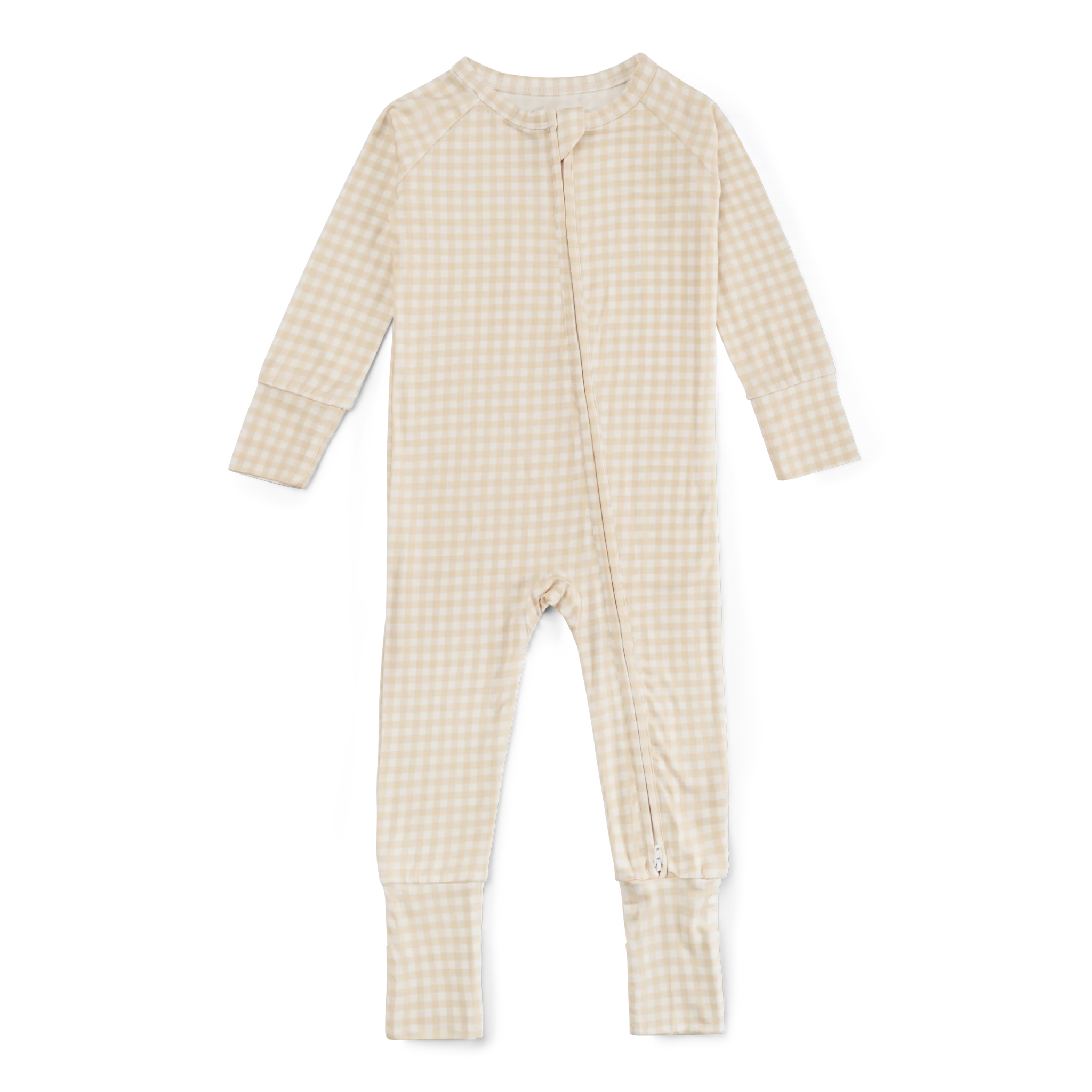 Sandstone Gingham Bamboo Sleeper - Image 2