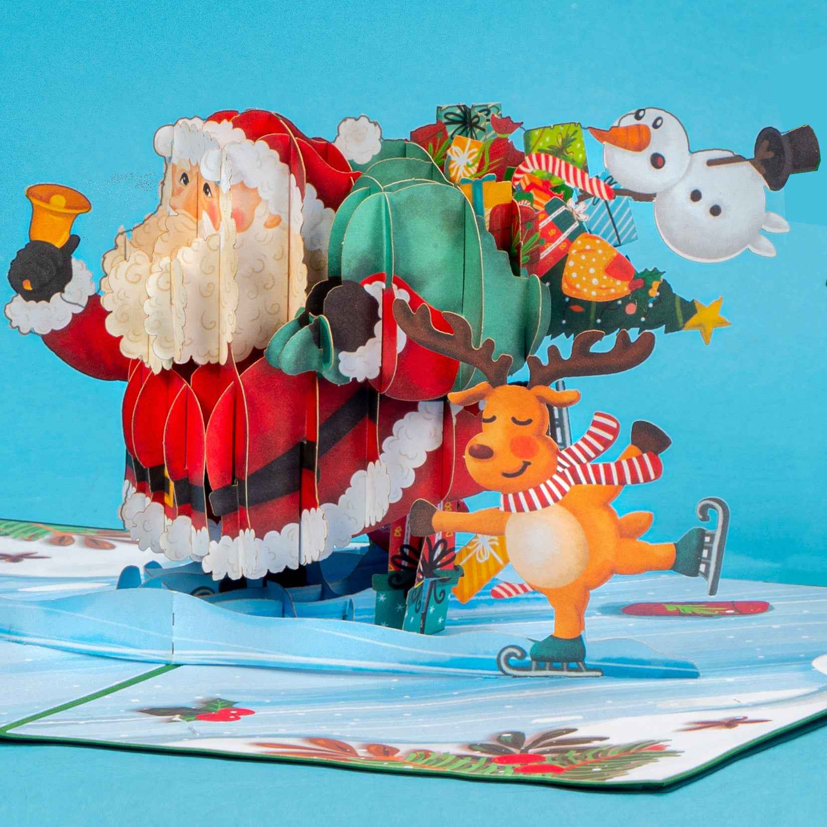 Santa and Friends Pop Up Card - Image 3