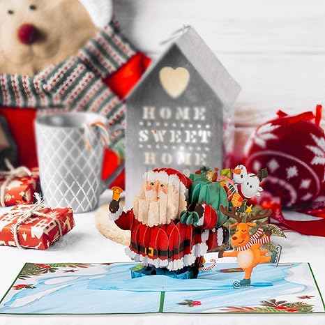 Santa and Friends Pop Up Card - Image 4