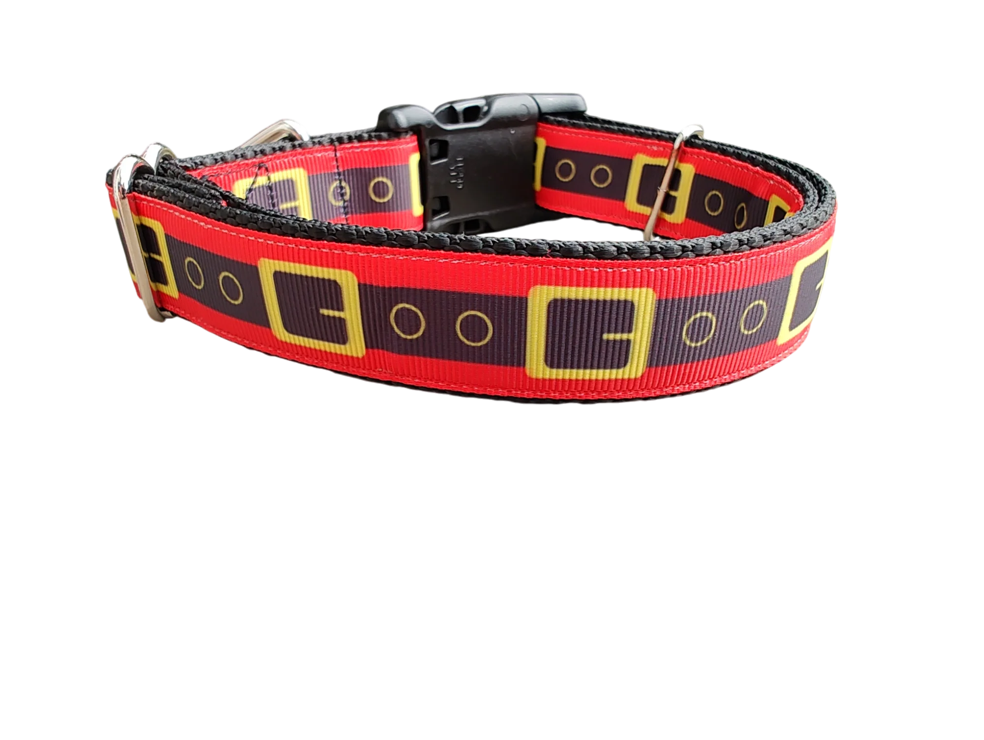 Santa Belt Christmas Nylon Dog Collar - Image 2
