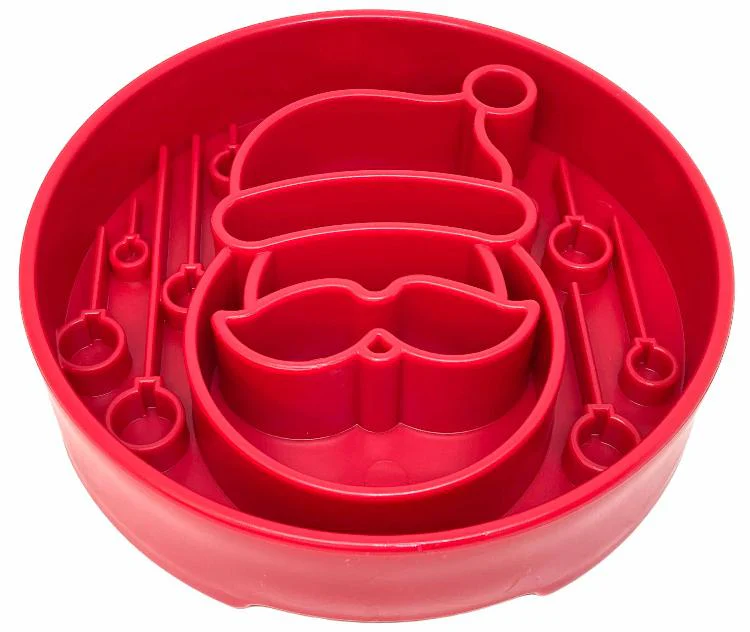 Santa Christmas eBowl Deep Slow Feeder Dog Bowl for Enrichment | USA Made - Image 7