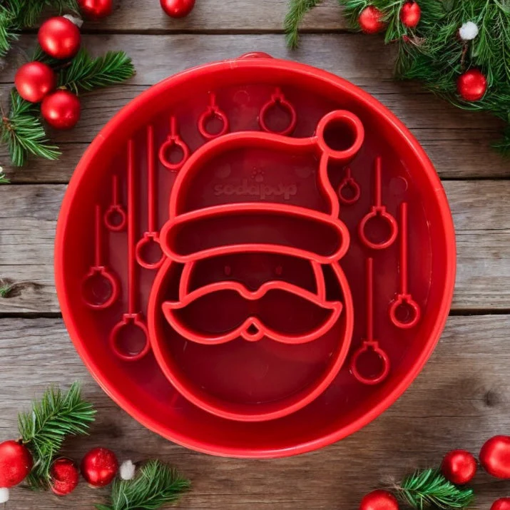 Santa Christmas eBowl Deep Slow Feeder Dog Bowl for Enrichment | USA Made - Image 8