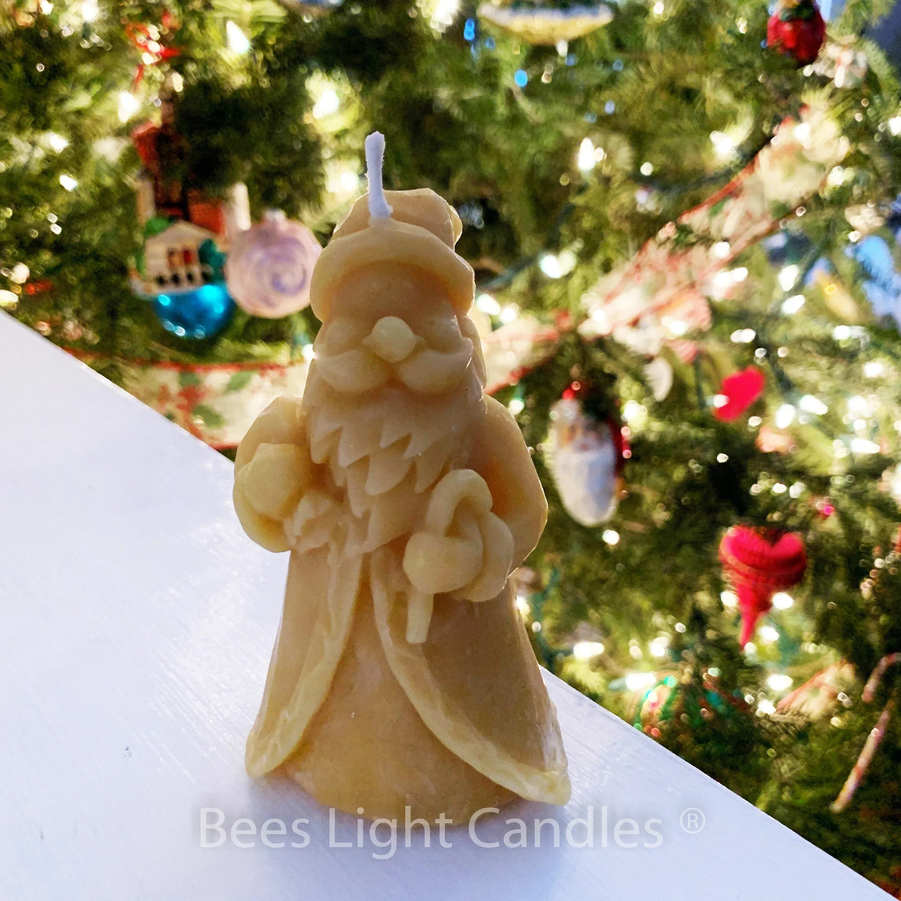 Santa Claus Beeswax Candle - Image 3