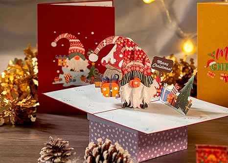 Santa Gnome Pop Up Card - Image 5