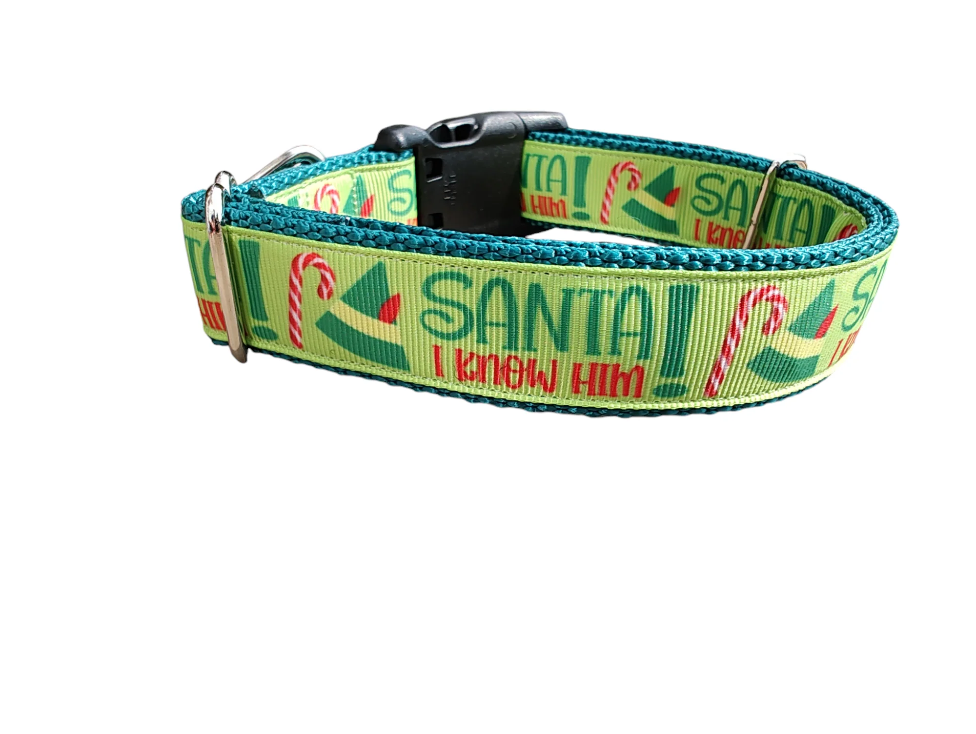 Santa I Know Him! Christmas Nylon Dog Collar - Image 2