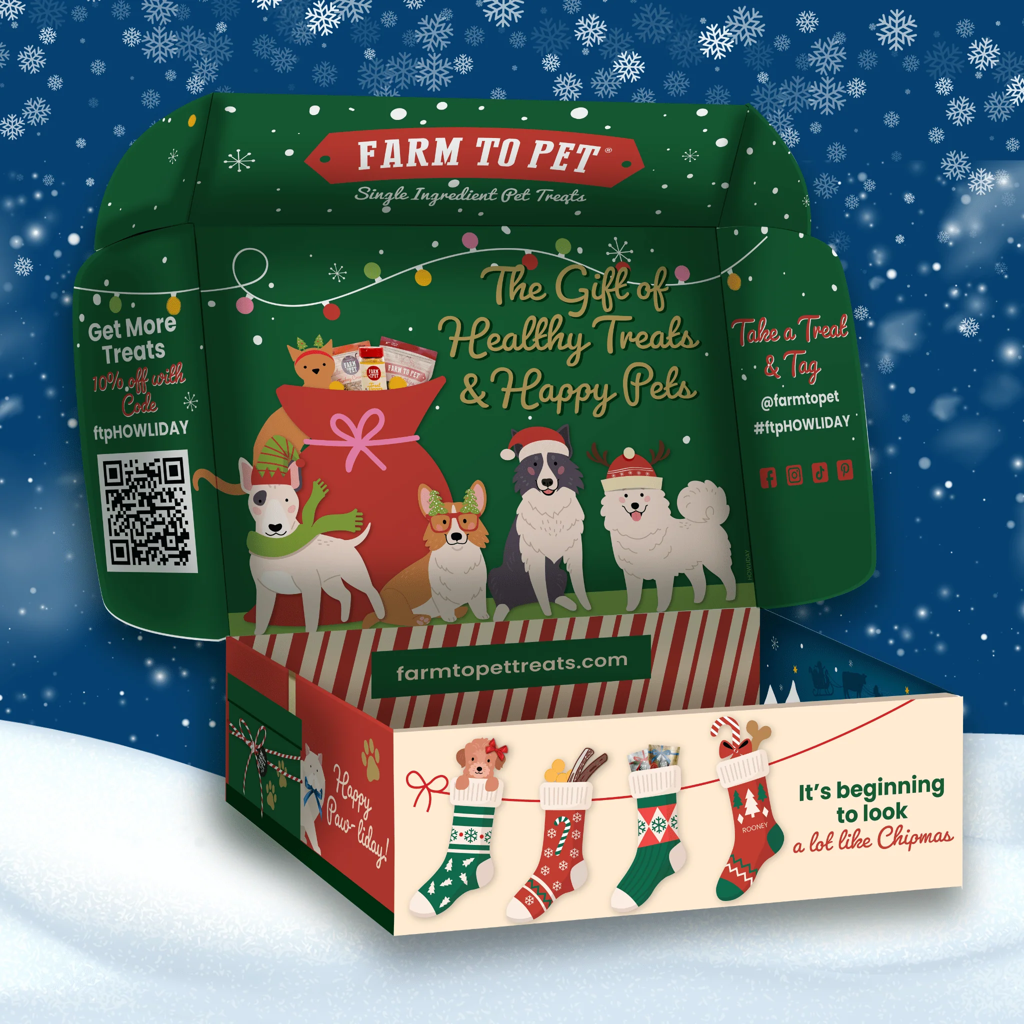 Santa Paws' Best Chipmas Dog Treat Box - Image 4