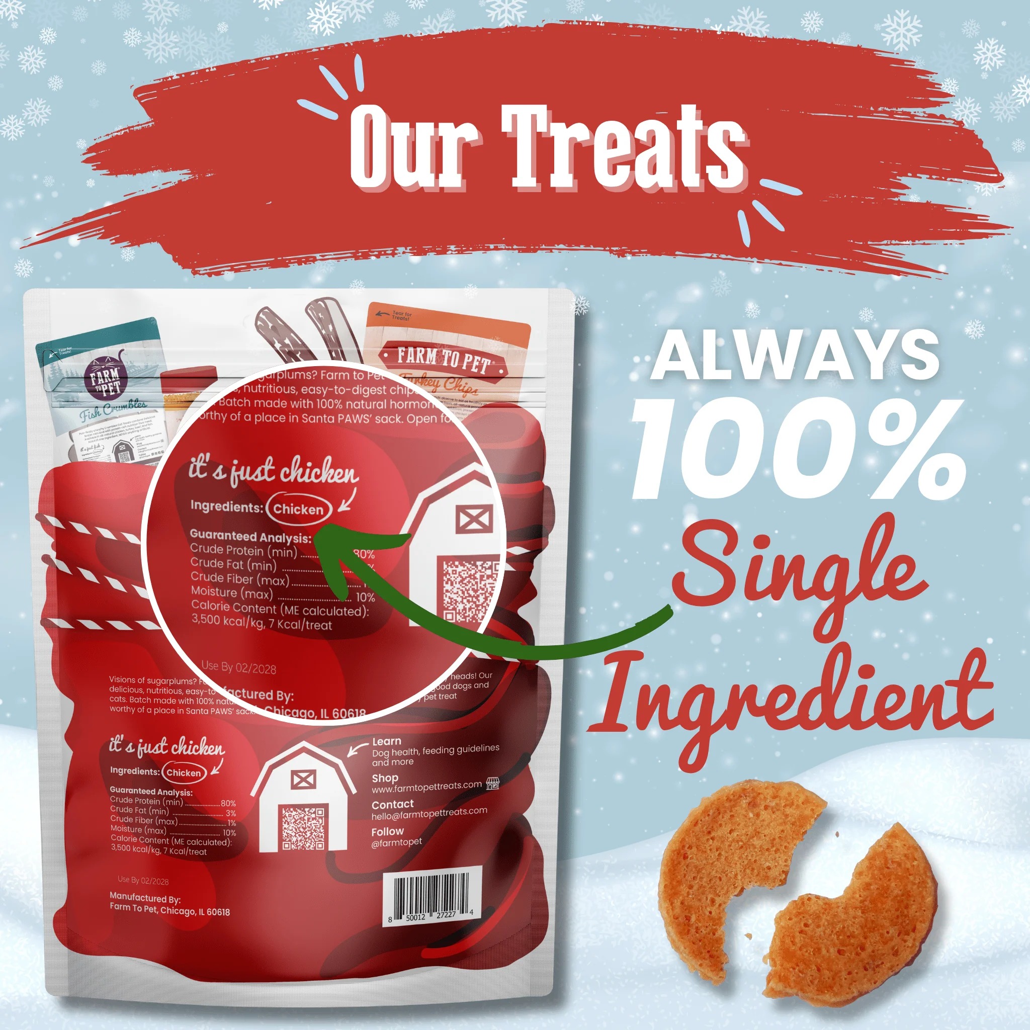 Santa Paws' Chicken Chips Gift Sack - Image 2