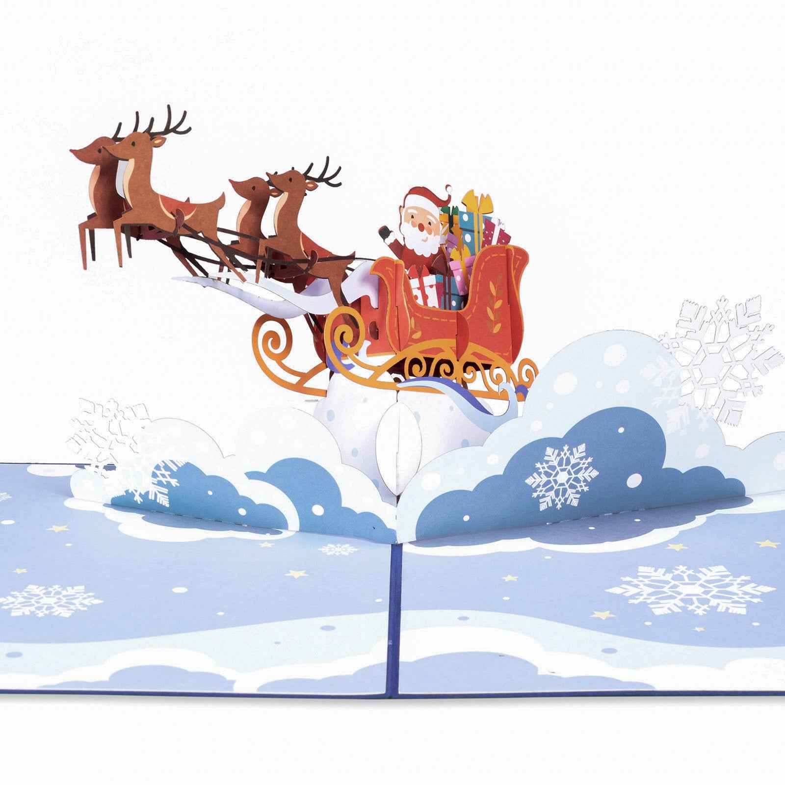 Santa Sleigh Pop Up Christmas Card - Image 4