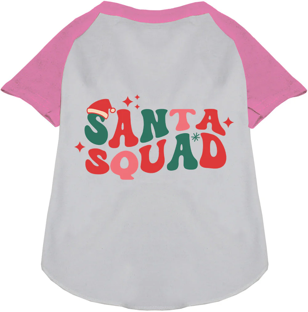 Santa Squad Pet Raglan Shirt - Image 4