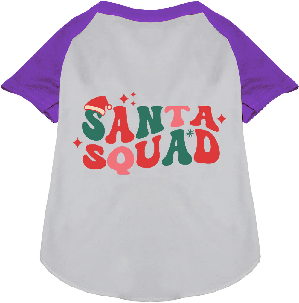 Santa Squad Pet Raglan Shirt - Image 5