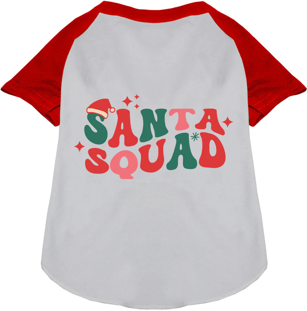 Santa Squad Pet Raglan Shirt - Image 6