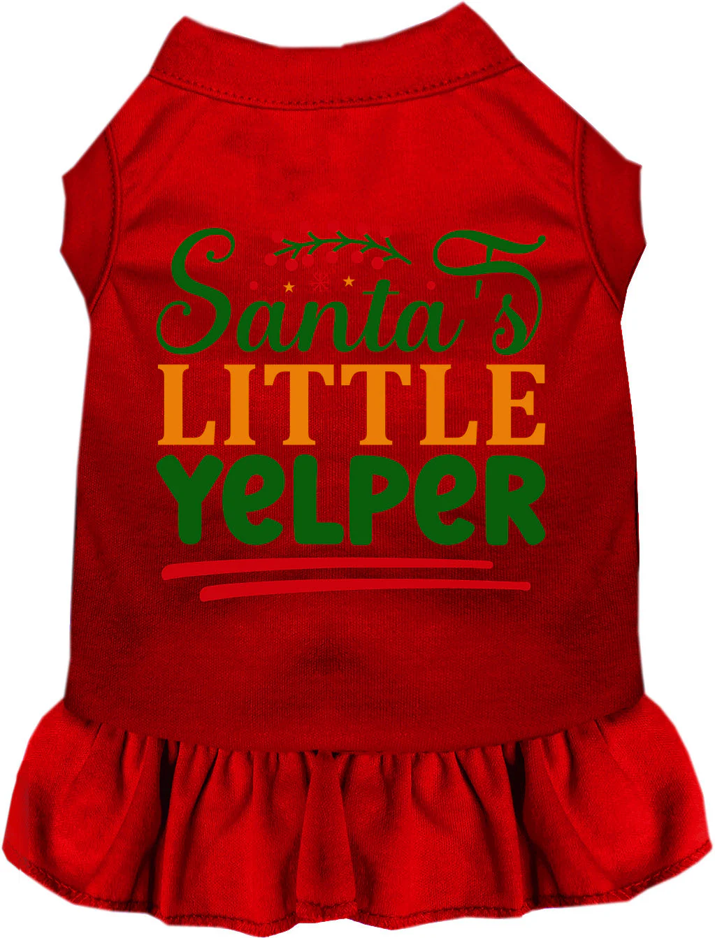 Santa's Little Yelper Pet Dress - Image 3