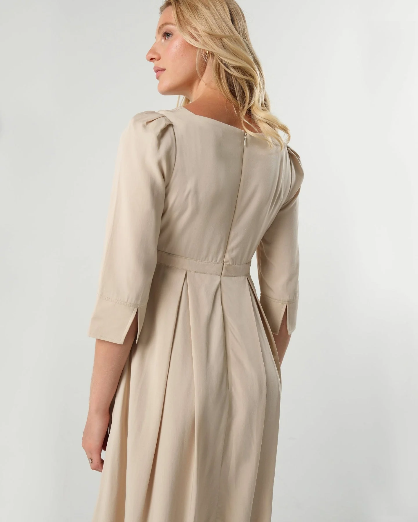 Sarah Empire Maternity & Nursing Dress in TENCEL (Regular & Petite) - Image 3