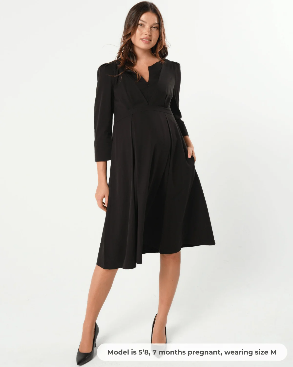 Sarah Empire Maternity & Nursing Dress in TENCEL (Regular & Petite) - Image 6