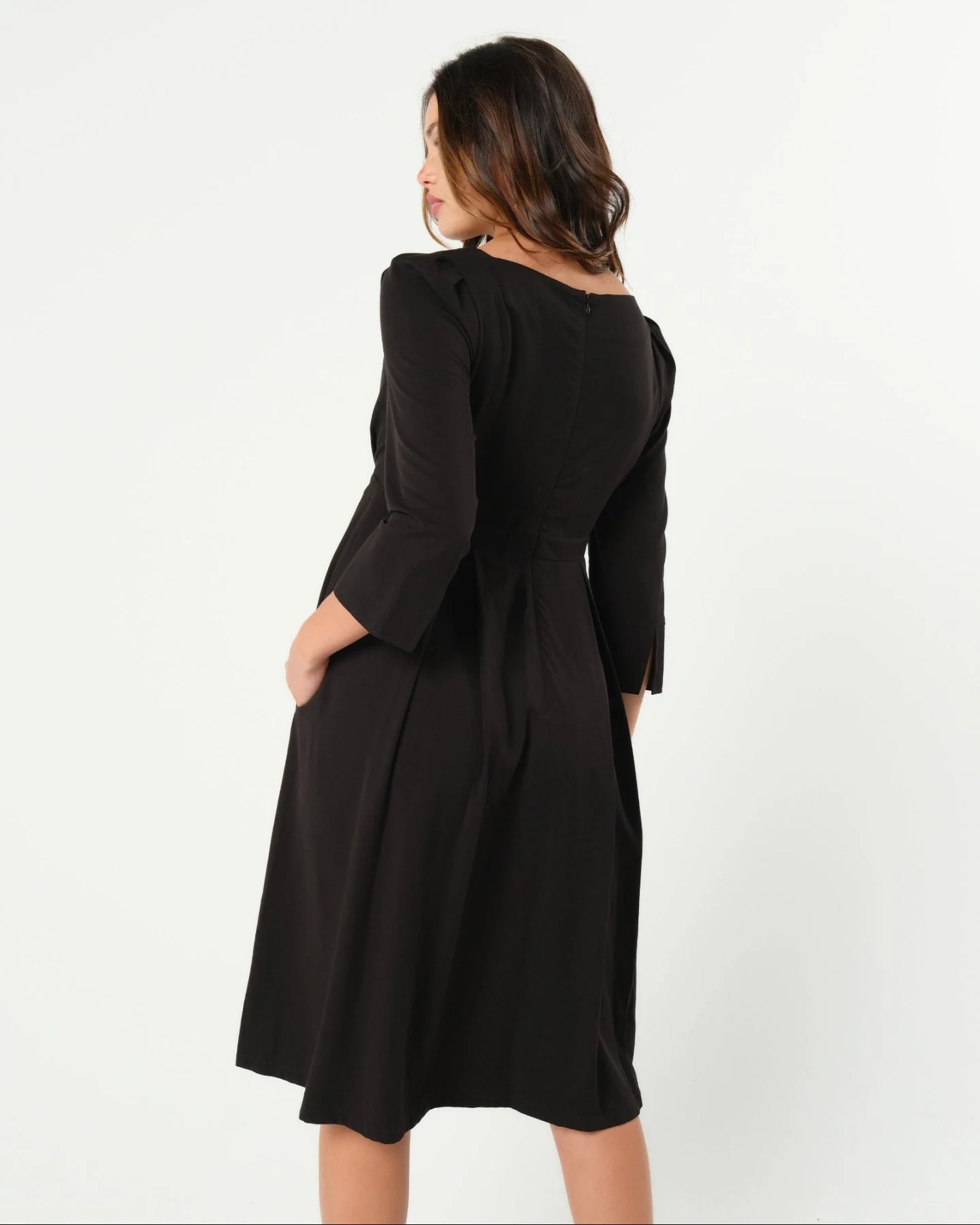 Sarah Empire Maternity & Nursing Dress in TENCEL (Regular & Petite) - Image 7
