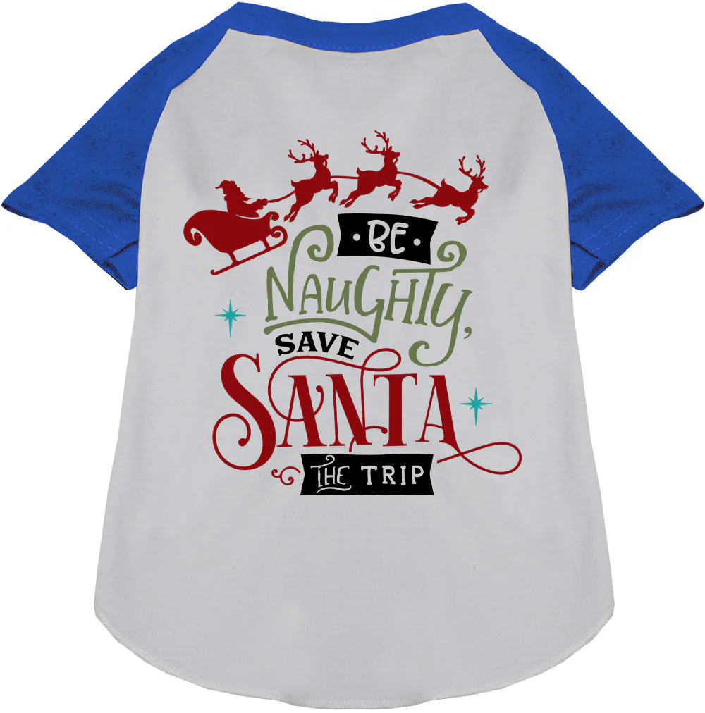 Save Santa the Trip Pet Raglan Shirt - Image 4